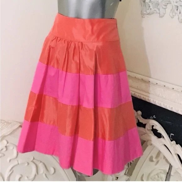 J.Crew Collection silk taffeta rugby striped a-line mini skirt 6 - Picture 8 of 13